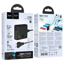 Hoco C133A 75W PD45W + QC3.0 EU Enerji toplama cihazı