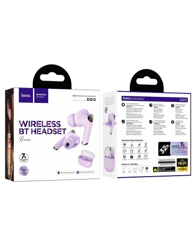 Hoco EQ12 Purple Беспроводные наушники